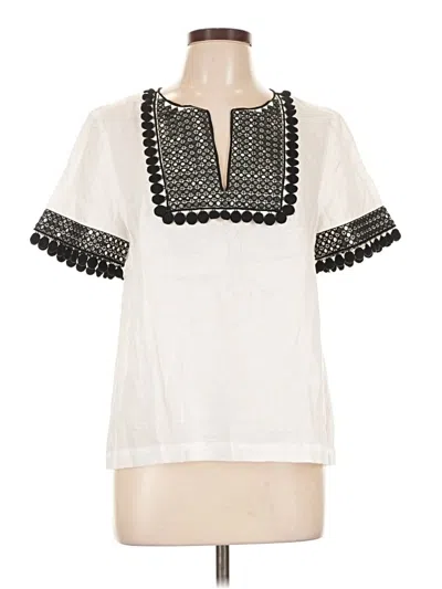 J.crew Collection Short Sleeve Blouse In Ivory
