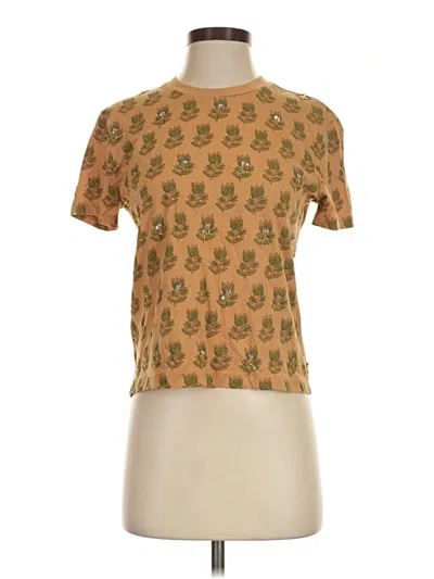 Pre-owned J.crew Collection Short Sleeve T-shirt In Brown