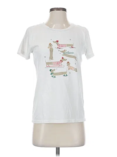 Pre-owned J.crew Collection Short Sleeve T-shirt In White