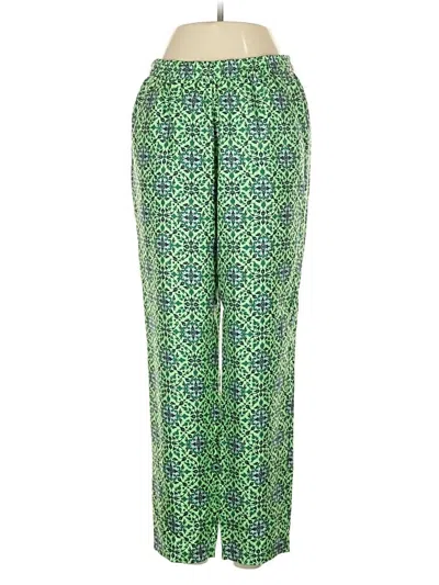 Pre-owned J.crew Collection Silk Pants In Green