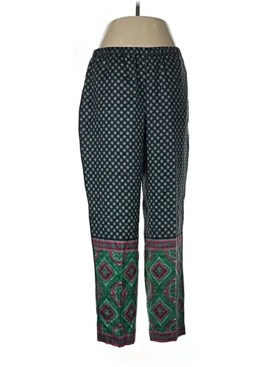 Pre-owned J.crew Collection Silk Pants In Green