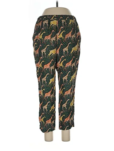 Pre-owned J.crew Collection Silk Pants In Green