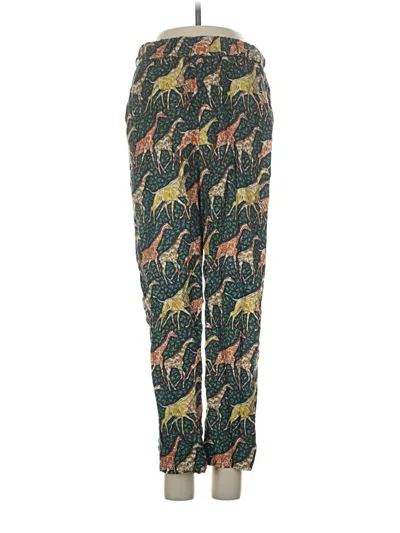Pre-owned J.crew Collection Silk Pants In Green