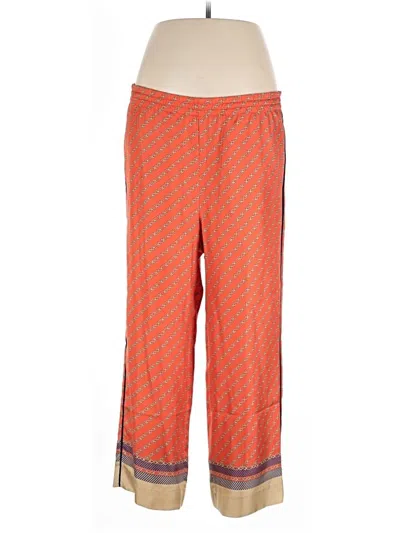 Pre-owned J.crew Collection Silk Pants In Orange