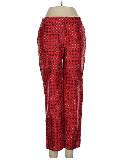 Pre-owned J.crew Collection Silk Pants In Red