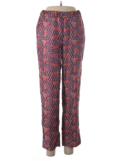 Pre-owned J.crew Collection Silk Pants In Red