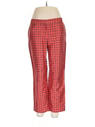 Pre-owned J.crew Collection Silk Pants In Red
