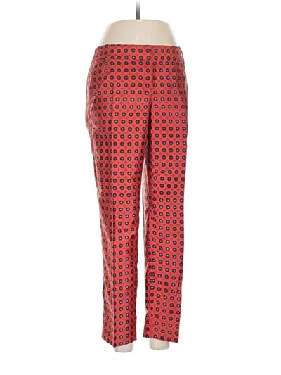 Pre-owned J.crew Collection Silk Pants In Red