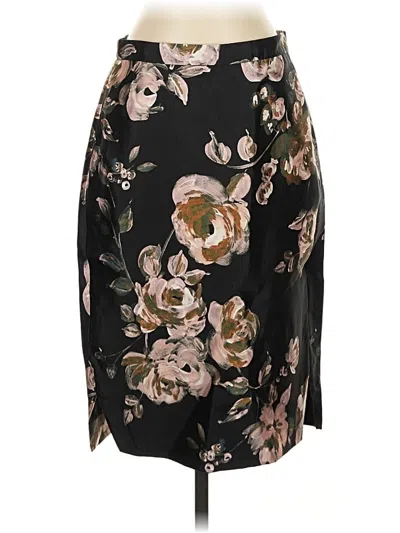 Pre-owned J.crew Collection Silk Skirt In Black