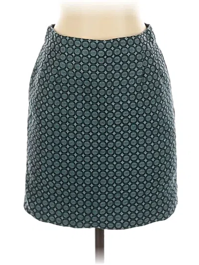 Pre-owned J.crew Collection Silk Skirt In Blue