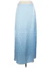 J.crew Collection Silk Skirt In Blue