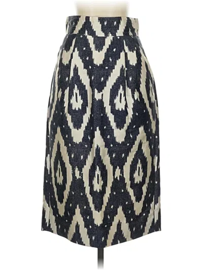 Pre-owned J.crew Collection Silk Skirt In Blue