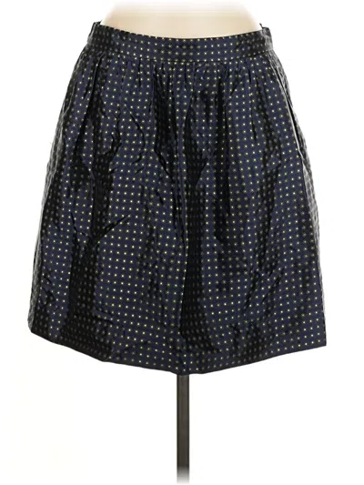 Pre-owned J.crew Collection Silk Skirt In Blue