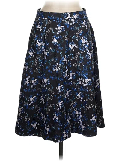 Pre-owned J.crew Collection Silk Skirt In Blue