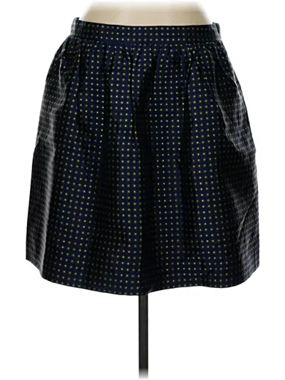 Pre-owned J.crew Collection Silk Skirt In Blue