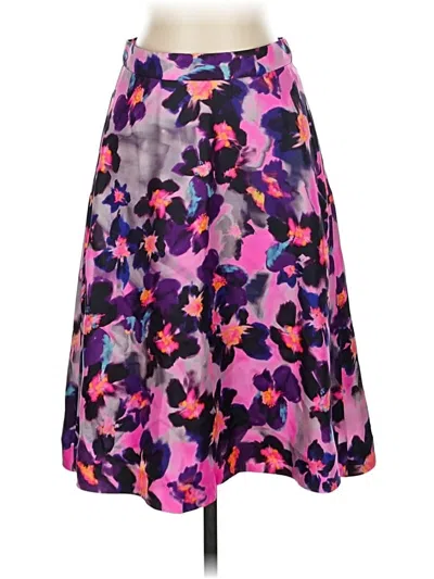 Pre-owned J.crew Collection Silk Skirt In Purple