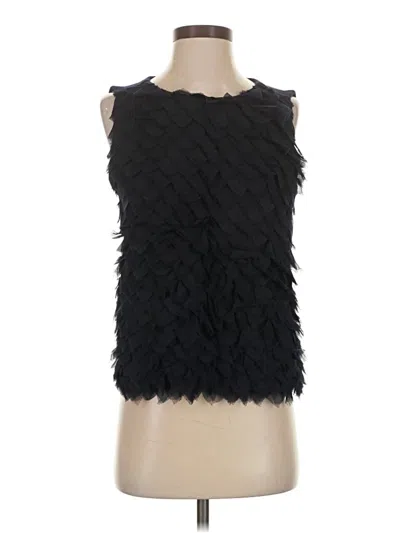 Pre-owned J.crew Collection Sleeveless Blouse In Black