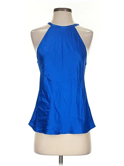 Pre-owned J.crew Collection Sleeveless Blouse In Blue
