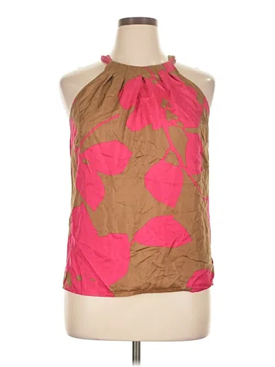 Pre-owned J.crew Collection Sleeveless Blouse In Brown