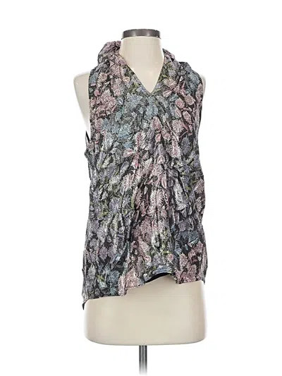 Pre-owned J.crew Collection Sleeveless Blouse In Gray