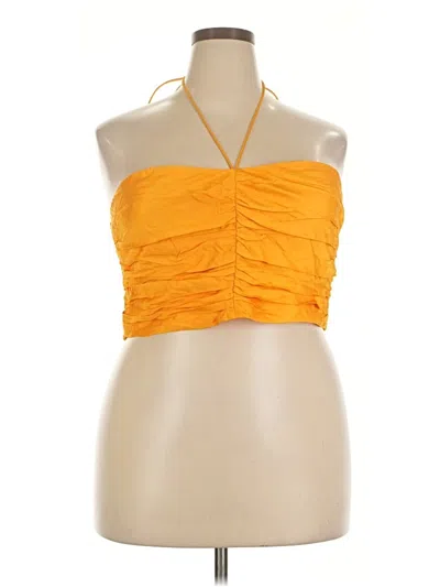 Pre-owned J.crew Collection Sleeveless Blouse In Orange