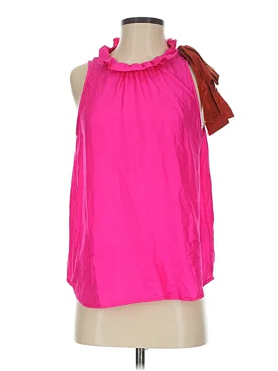 Pre-owned J.crew Collection Sleeveless Blouse In Pink