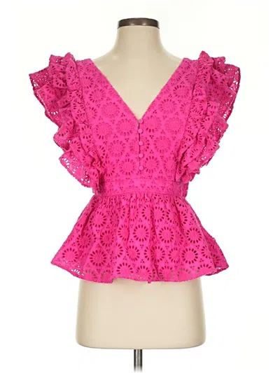 Pre-owned J.crew Collection Sleeveless Blouse In Pink