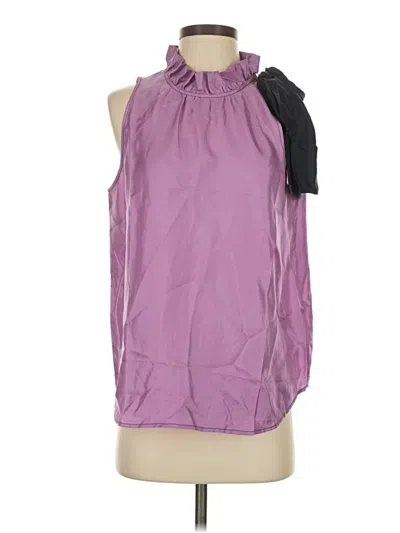 Pre-owned J.crew Collection Sleeveless Blouse In Purple