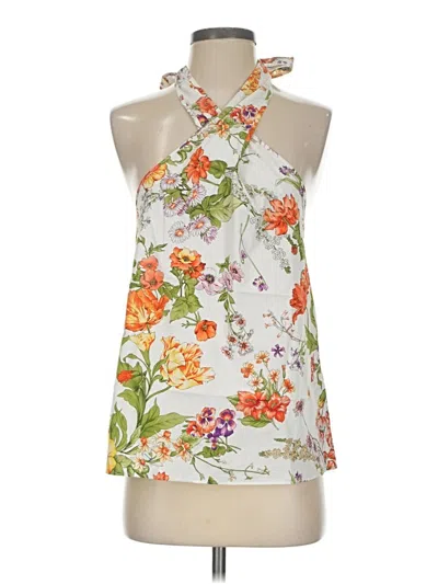 Pre-owned J.crew Collection Sleeveless Blouse In White