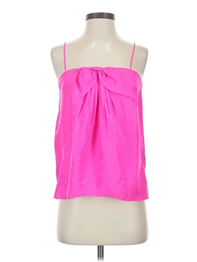 Pre-owned J.crew Collection Sleeveless Silk Top Pink Strapless Neckline Tops