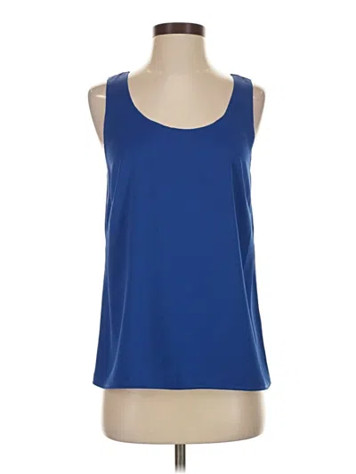 Pre-owned J.crew Collection Sleeveless Top Blue Scoop Neck Tops