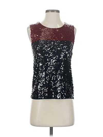 Pre-owned J.crew Collection Sleeveless Top Burgundy Scoop Neck Tops