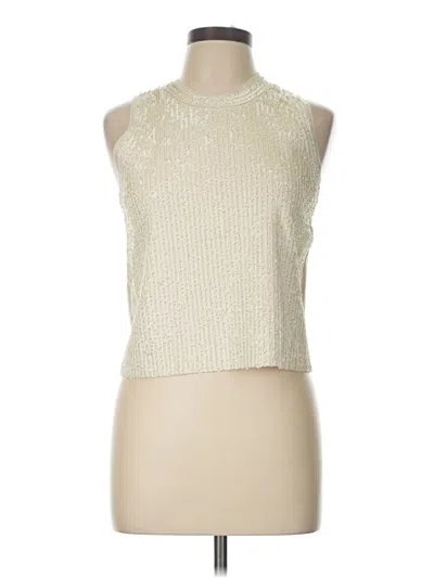 Pre-owned J.crew Collection Sleeveless Top Ivory Halter Neckline Tops