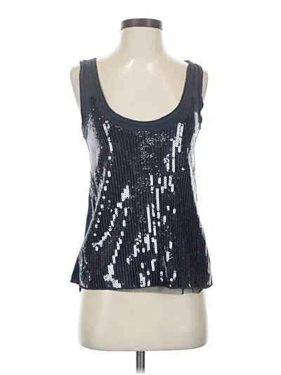 Pre-owned J.crew Collection Sleeveless Top Silver Scoop Neck Tops