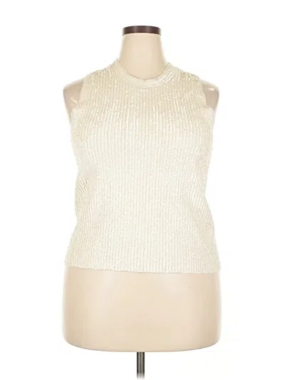 Pre-owned J.crew Collection Sweater Vest In White