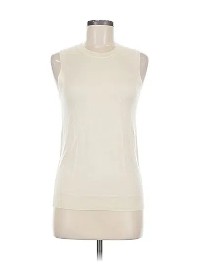 Pre-owned J.crew Collection Sweater Vest In White