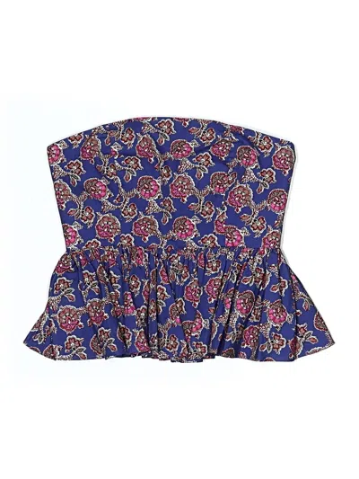 Pre-owned J.crew Collection Tube Top Blue Strapless Neckline Tops