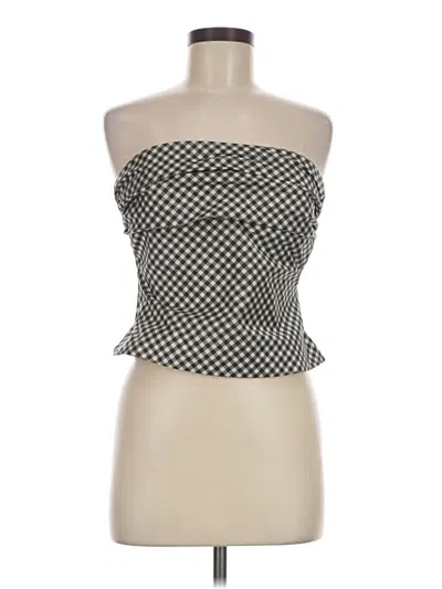 Pre-owned J.crew Collection Tube Top Silver Strapless Neckline Tops