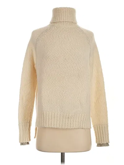 Pre-owned J.crew Collection Turtleneck Sweater In Ivory