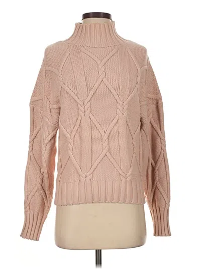 Pre-owned J.crew Collection Turtleneck Sweater In Tan