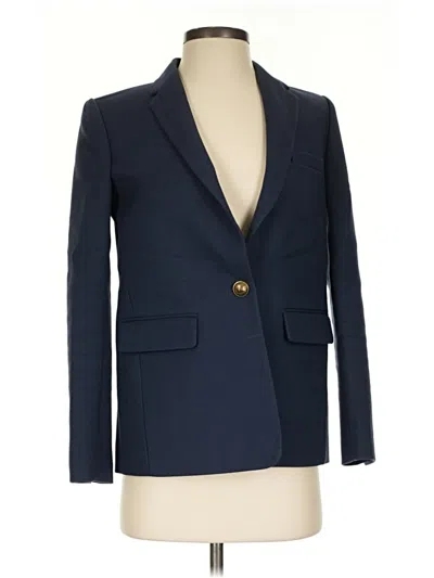 Pre-owned J.crew Collection Wool Blazer Jacket In Blue