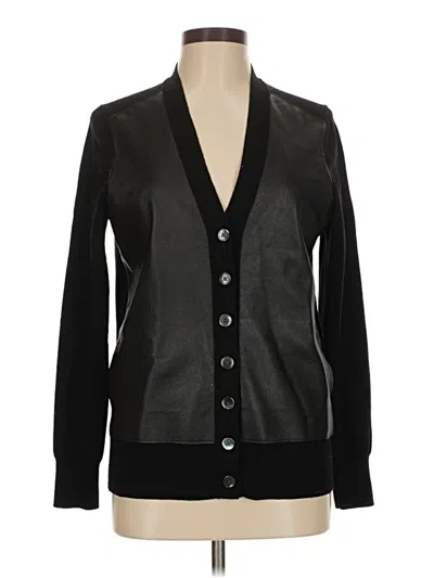 Pre-owned J.crew Collection Wool Cardigan Sweater In Black