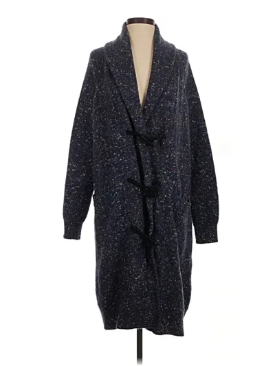 Pre-owned J.crew Collection Wool Coat In Blue