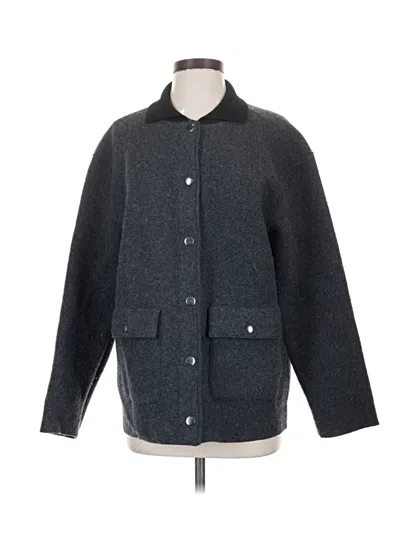 Pre-owned J.crew Collection Wool Coat In Gray
