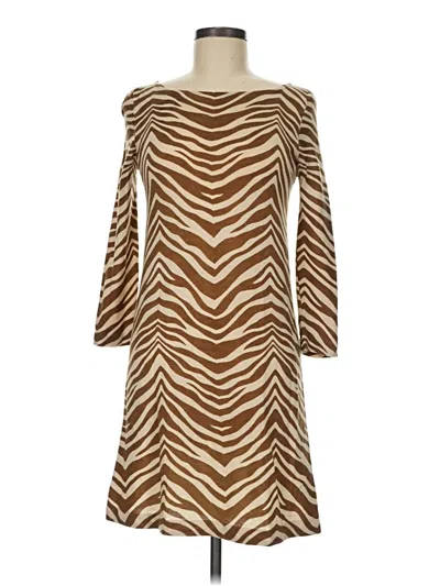 Pre-owned J.crew Collection Wool Dress In Brown