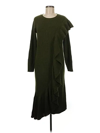 Pre-owned J.crew Collection Wool Dress In Green