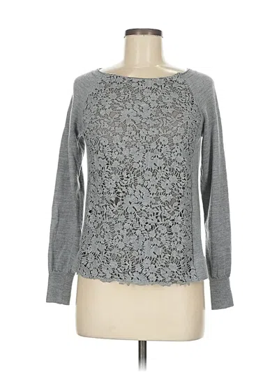 Pre-owned J.crew Collection Wool Pullover Sweater In Gray