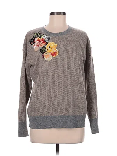 Pre-owned J.crew Collection Wool Pullover Sweater In Gray