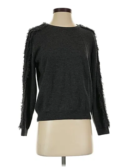 Pre-owned J.crew Collection Wool Pullover Sweater In Gray