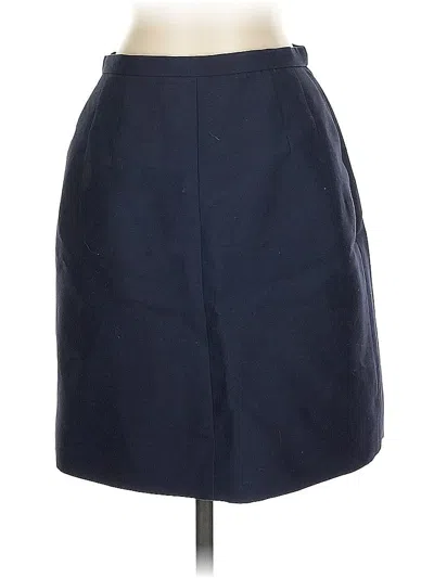 Pre-owned J.crew Collection Wool Skirt In Blue